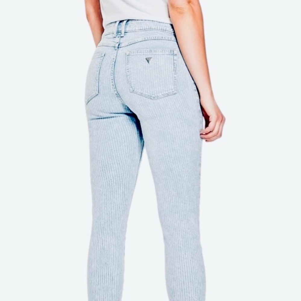 Vintage 1980's Original GUESS Marilyn 3 Zip Bleach Washed Textured Soft Denim
